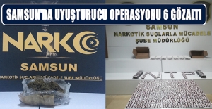 Samsun'da uyuşturucu operasyonları 6 gözaltı