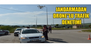 Samsun'da jandarmadan drone"lu trafik denetimi