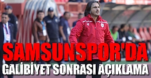 Samsunspor'da galibiyet sonrası açıklama