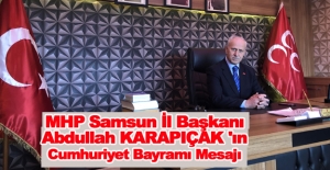 Başkan Karapıçak 'ın 29 Ekim Cumhuriyet Bayramı Mesajı