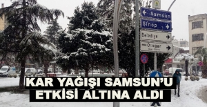 Samsun'da kar yağışı başladı