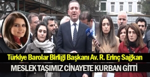 TBB Başkanı Sağkan, Cinayete kurban gitti