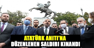 Atatürk Anıtı'na düzenlenen saldırı kınandı.