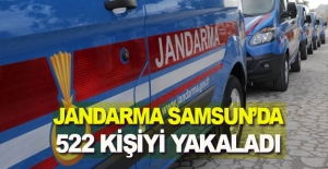 Samsun#39;da Jandarma 522kişiyi yakaladı