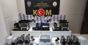 Samsun'da kaçak sigara ürünleri ele geçirildi