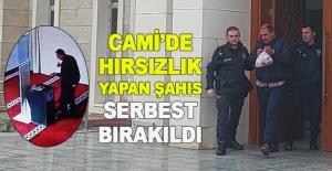 Samsun'da Cami'den para çalan hırsız serbest bırakıldı