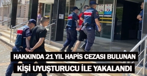 Samsun'da hakkında 21 yıl hapis cezası bulunan kişi uyuşturucu ile yakalandı