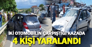 Samsun Sinop yolunda kaza 4 yaralı