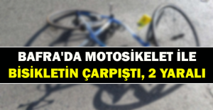 Samsun'da motosikelet ile bisikletin çarpıştı, 2 yaralı