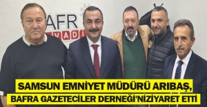 Samsun Emniyet Müdürü, Bafra Gazeteciler Derneği'ni ziyaret etti