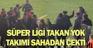 İstanbulspor Trabzonspor ile oynadığı maçta sahadan çekildi