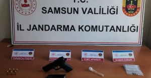 Samsun'da uygulamada silah ve uyuşturucu bulundu