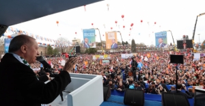 Erdoğan, alanda 110 bin kişinin olduğunu ifade etti