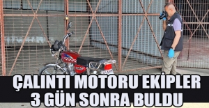 Samsun'da çalıntı motosiklet bulundu