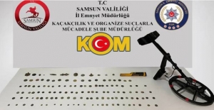 Samsun'da kazıda buldukları eserleri satan 2 kişi gözaltına alındı