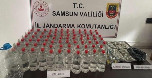 Samsun'da sahte alkol operasyonu